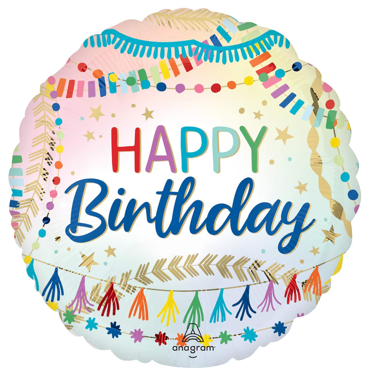 17" Birthday Streamers Foil Balloon